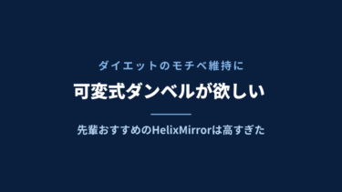 ダイエットのモチベ維持に新アイテム導入を検討中！可変式ダンベルが欲しい